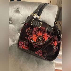 Vintage Red and Black Juicy Couture Purse With Matching Wallet